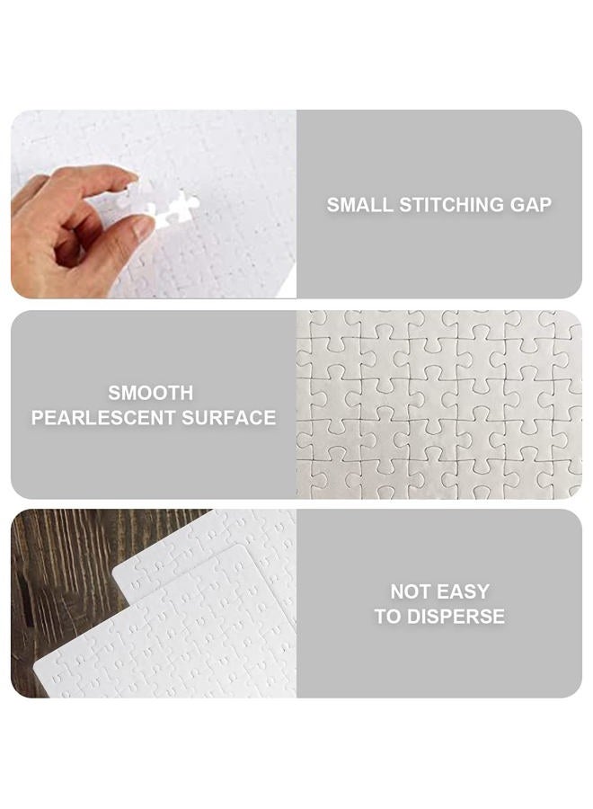 MR.R Sublimation Blanks 6 Set Square Jigsaw Puzzle A4 Size 120PCS White Jigsaw Blank Puzzle for Sublimation Heat Transfer Press,7.5''x10.2" - Image 5