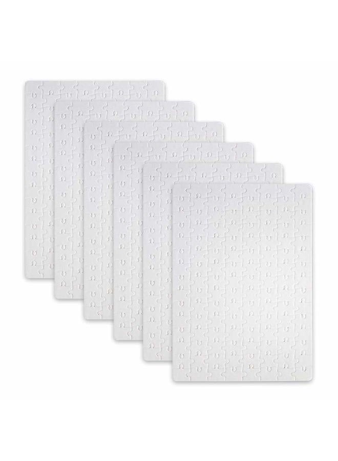 MR.R Sublimation Blanks 6 Set Square Jigsaw Puzzle A4 Size 120PCS White Jigsaw Blank Puzzle for Sublimation Heat Transfer Press,7.5''x10.2" - Image 2