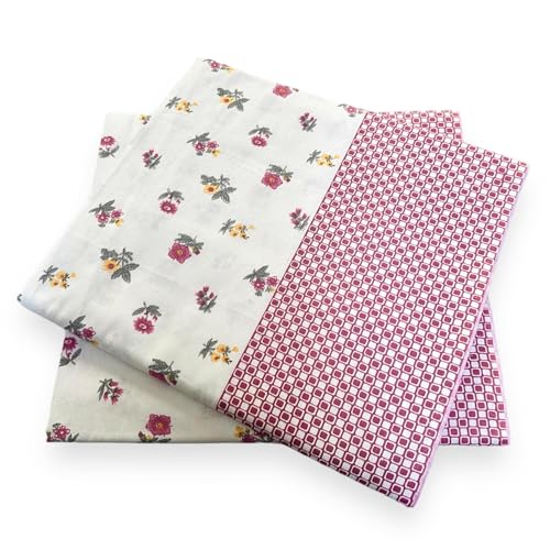 Homescape Cotton Summer Topsheet Printed Single Bed Set of 2, 300 TC Soft Odhne Wali Chaddar, Lightweight Breathable Cotton Flat Sheet for Daily Use, Magenta Color, 60x90 Inches (Magenta_Pack of 2) - Image 1