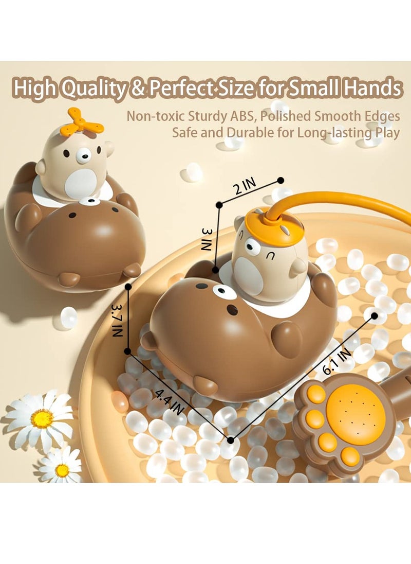KASTWAVE - Bath Toys for Toddlers, Shower Head for Bath Sprayer, 5 Modes Bear Sprinkler Bathtub Toys Gifts for Kids Boy Girl, Baby Bath Sprayer Toy with Shower Head - Image 1