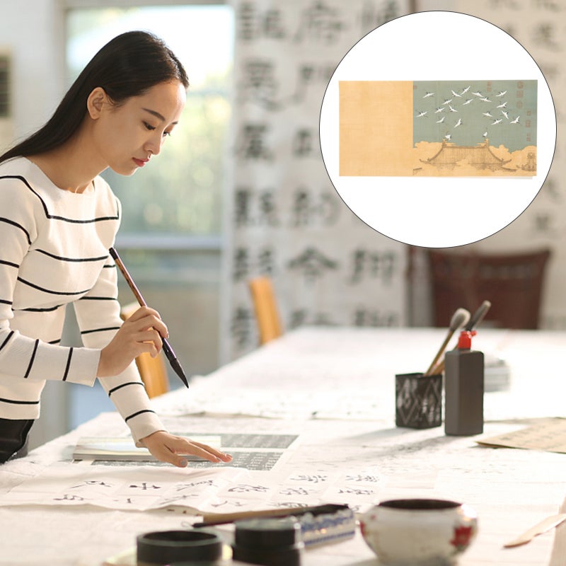 Rice Paper Sheets Water Color Painting For Home Decoration Half Processed Multi Function Calligraphy Papers 5 Sheets - Image 4