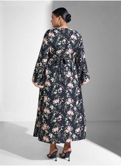 Khizana Plus size floral print jalabiya  - Image 2