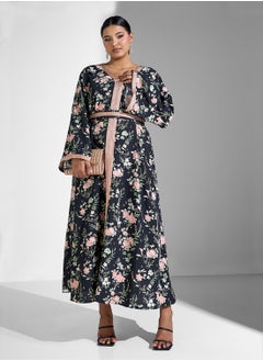 Khizana Plus size floral print jalabiya  - Image 4