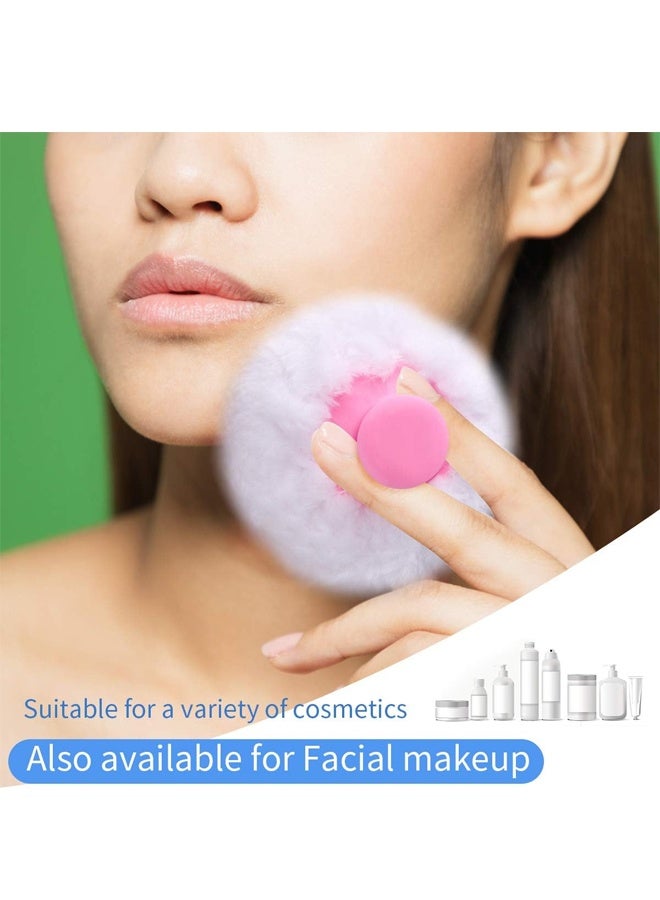 Fluffy Soft Face & Body Puff with Case, for Baby Kids Adults Bath Travel, Pink - Image 5