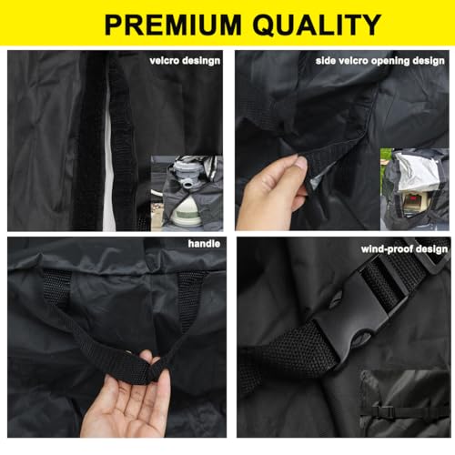 BeadChica Sand Filter Pump Cover,Waterproof Pool Filter Cover for Outside Units,Pool Pump Cover Above Ground,Fits 14-16in - Image 5