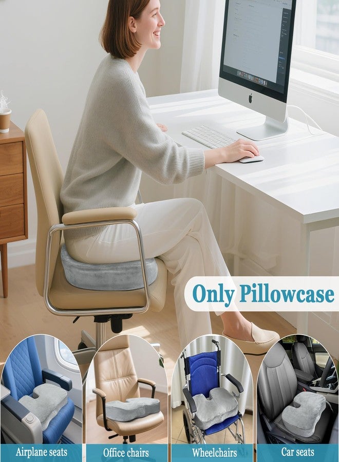 POWYS Sciatica Pain Relief Pillowcase Office Chair Butt Cushions Covers for Coccyx Tailbone Car Seat Pad Waterproof Case for ComfiLife & Everlasting Comfort U-Shaped Memory Foam (Pillow Not Included) - Image 5