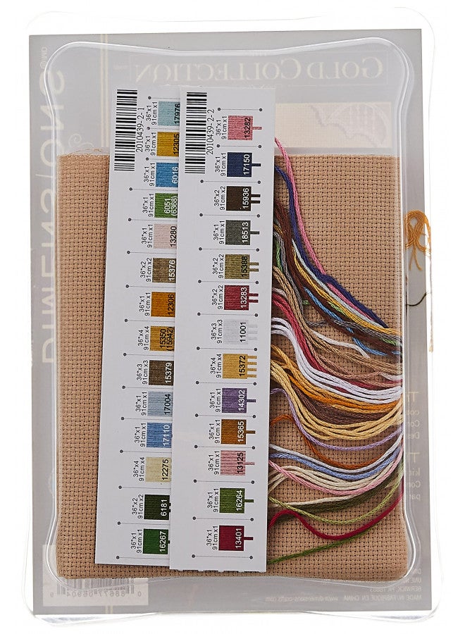 Dimensions Gold Collection Counted Cross Stitch Kit, Treasured Friend Teapot, 18 Count Beige Aida, 6'' x 6'' - Image 4