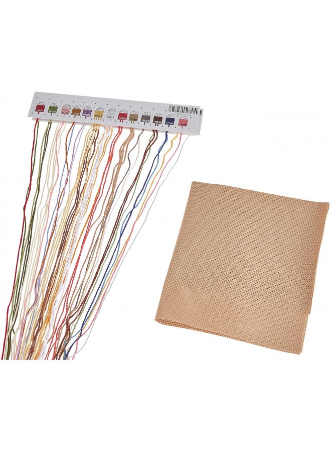 Dimensions Gold Collection Counted Cross Stitch Kit, Treasured Friend Teapot, 18 Count Beige Aida, 6'' x 6'' - Image 3