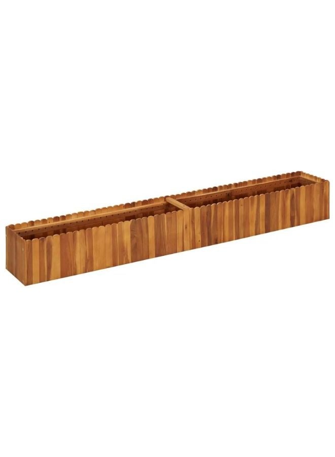vidaxl vidaXL Garden Raised Bed 200x30x25 cm Solid Acacia Wood  - Image 1
