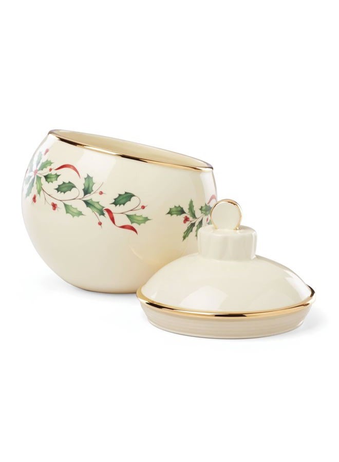 LENOX Holiday Ornament Cookie Jar, 4.20 LB, Red & Green - Image 2