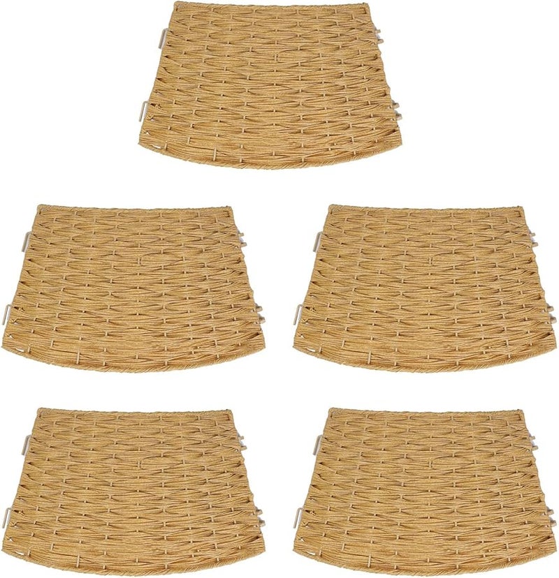 تنورة شجرة من الخوص البني، زينة عطلات طبيعية، سلة عيد الميلاد، لوازم حفلة احتفالية - Image 4