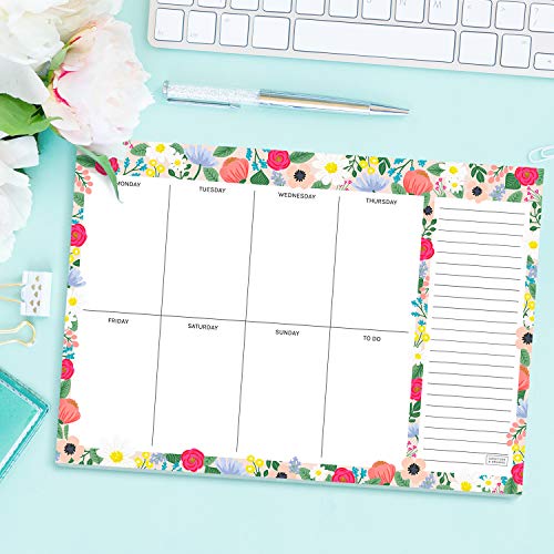 Sweetzer & Orange Floral Weekly Planner 2025, Undated Sheets To Do List Notepad, 7x10” Day Desk Note Pad Easy to Tear, School and Home Checklist Productivity Organizer, Work and Daily Planner - Image 5
