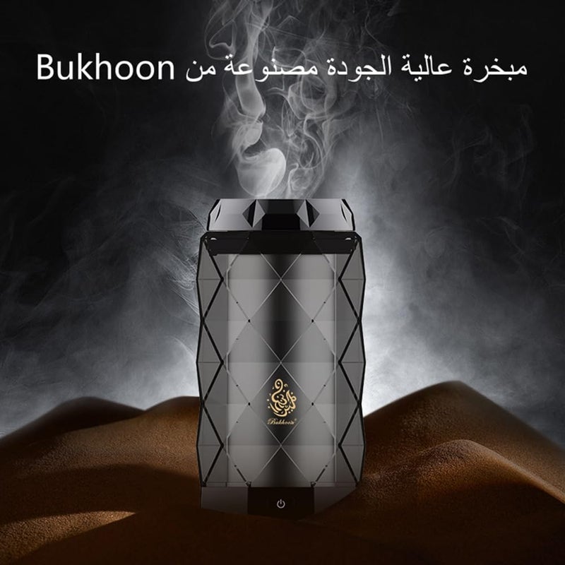 Bukhoon Original Electronic Incense Burner Crystal Cense Arabic Mubkhar, High Quality for Home Car, Bakhoor Gift (Grey) - Image 1