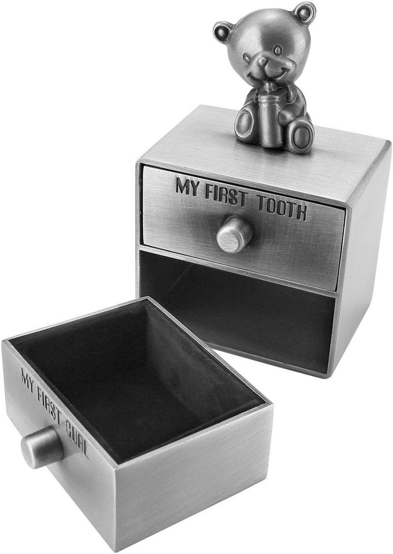 Mogoko Silver Baby First Tooth and Curl Keepsake Box Set - Image 4