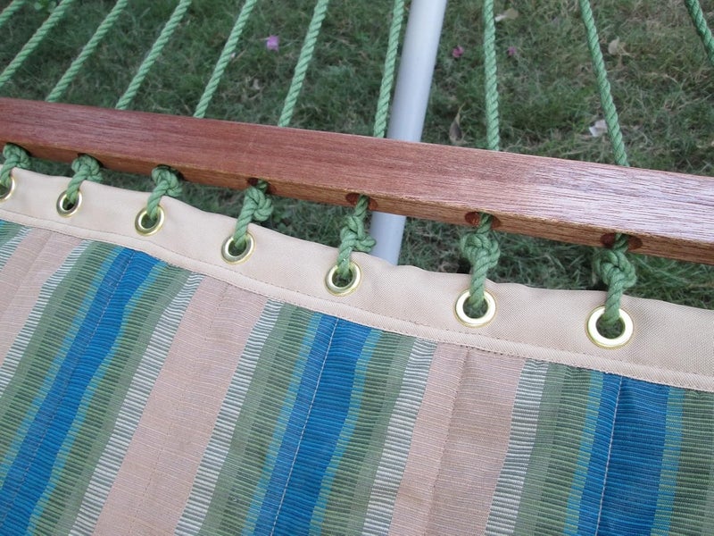 HANGIT Hangit 13FT Quilted Fabric Hammock Swings for Home Outdoor Multicolor Stripe  - Image 4
