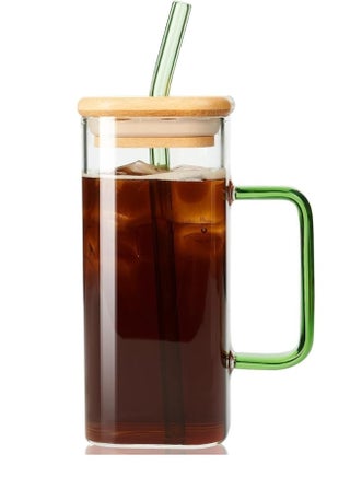 Glass Coffee Mugs with Lids and Straw 400ml Drinking Glasses Tumbler for Juice Smoothies Cocktail Home Travel Sipper Cup (Multicolor)(Pack of 1) - pzsku/Z67E8E1CE9A8FAE41D138Z/45/1746953697/9aba4d1c-b6b0-4d01-b15f-a2bd5e9d3cf3