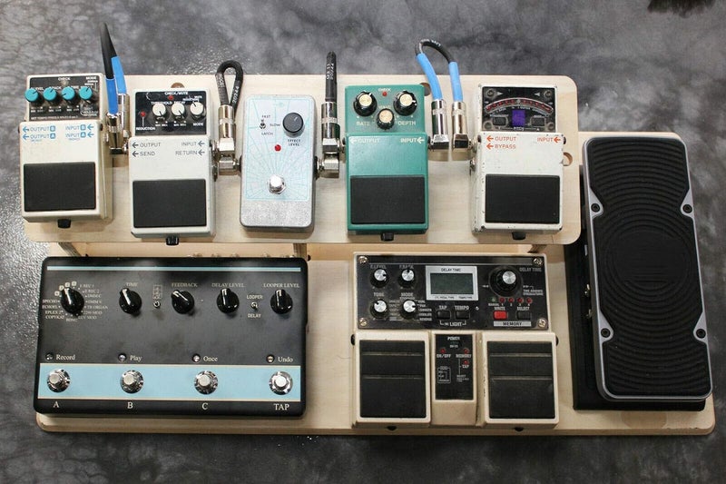 Guitar Effects Pedal Board Wood 2Tier Platform Stand
