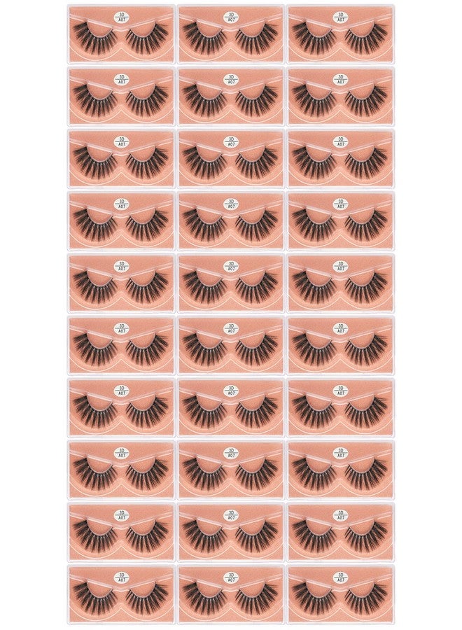 FARRED Wholesale Faux Mink Lashes 30 Pairs 3D A07 Medium Length Vegan Eyelashes Fluffy Volume Strip Lashes Bulk Fake Mixed Natural Look 3D False Eyelashes (3D A07) - Image 1