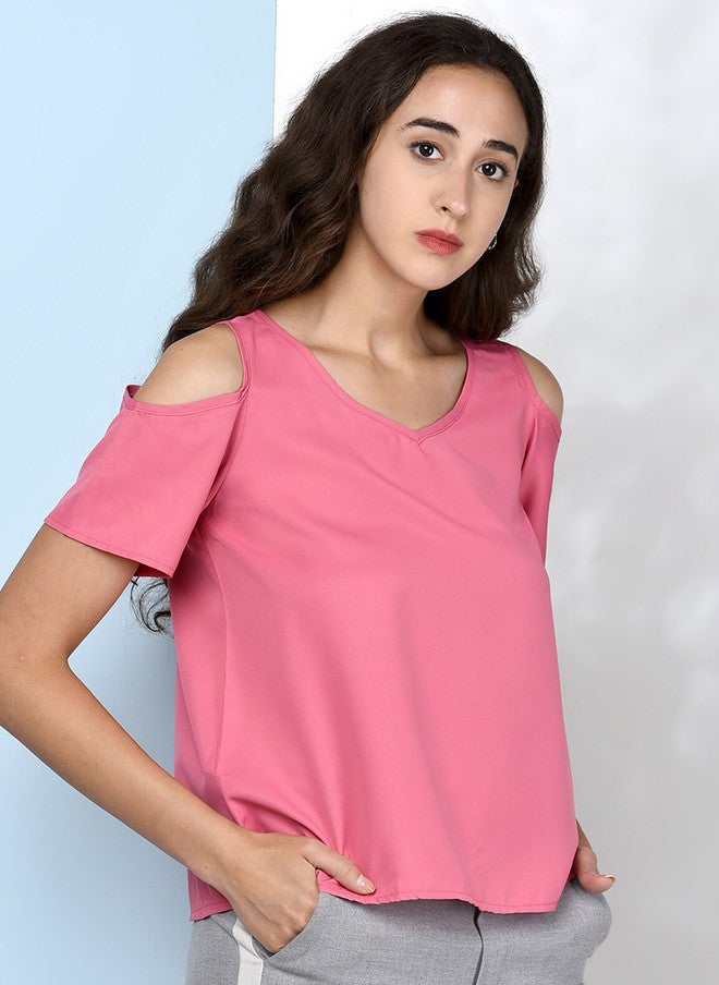 CHIMPAAANZEE Pink Solid Top - Image 3