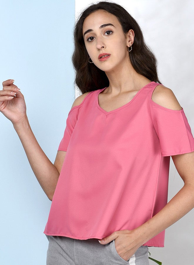 CHIMPAAANZEE Pink Solid Top - Image 4