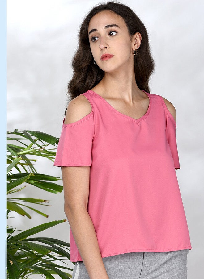CHIMPAAANZEE Pink Solid Top - Image 1