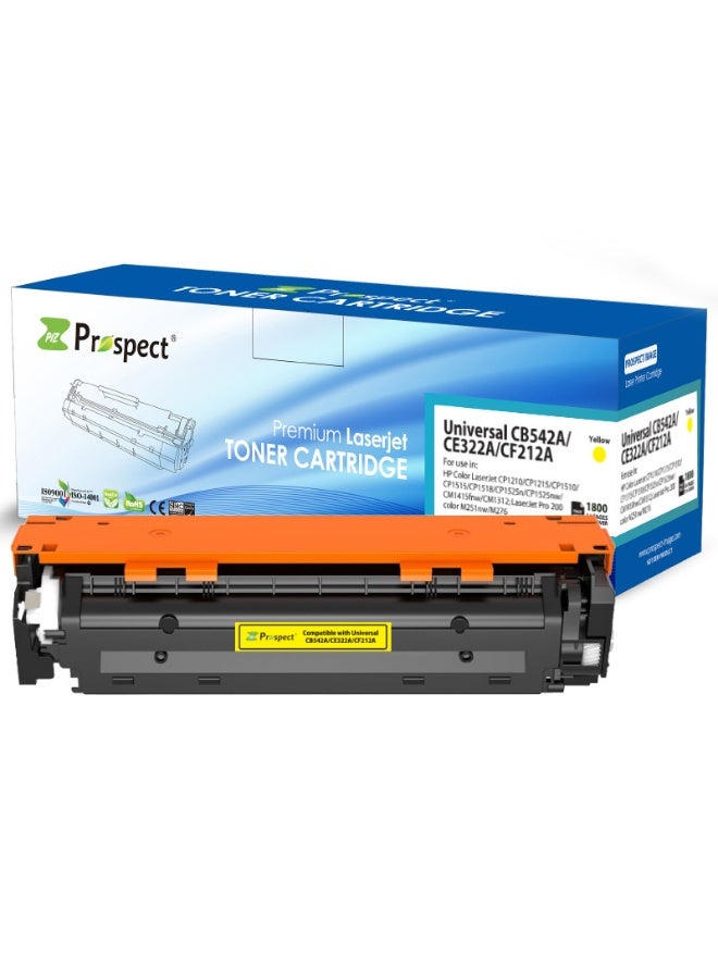 Prospect Toner 131A 128A 125A  Yellow Laser Compatible with HP Models 131A CF212A / 128A CE322A / 125A CB542A Printers HP Color LaserJet CP1210/CP1215/CP1510/CP1515/CP1518/CP1525n /CP1525nw/CM1415fnw/CM1312/LaserJet Pro 200 color/M251nw/M276 (Yellow) - Image 1