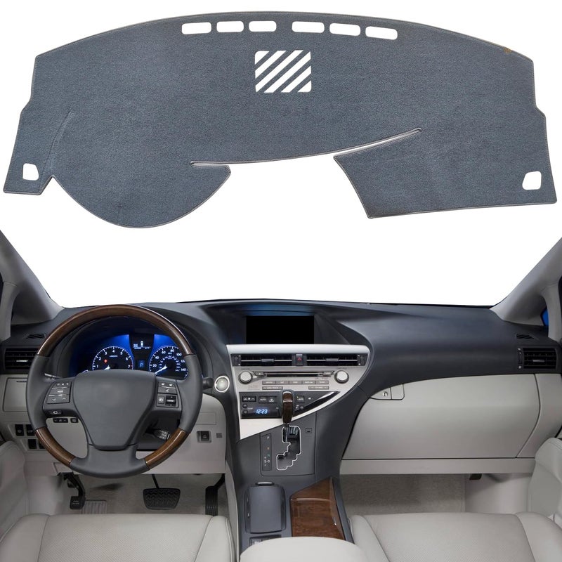 KEYOOG Dashboard Cover Dash Mat Fit for 20152010 Lexus RX RX270 RX350 RX450h for Left Hand DriveCar Dash Board Mat AntiGlare CarpetNonSlip Pad Sunshield Protector Grey