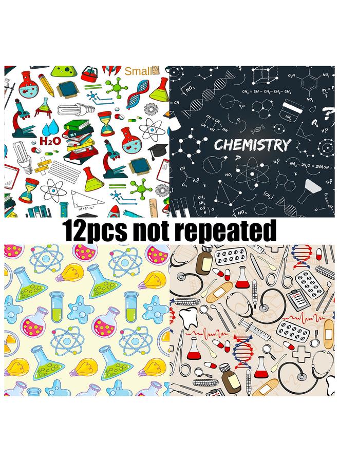 Bluejw Big Sale 12 Sheets/pack Of Scientific Experiment Material Paper-cut Base Paper Simple Fresh Ins Wind Background Paper American Style - Image 4