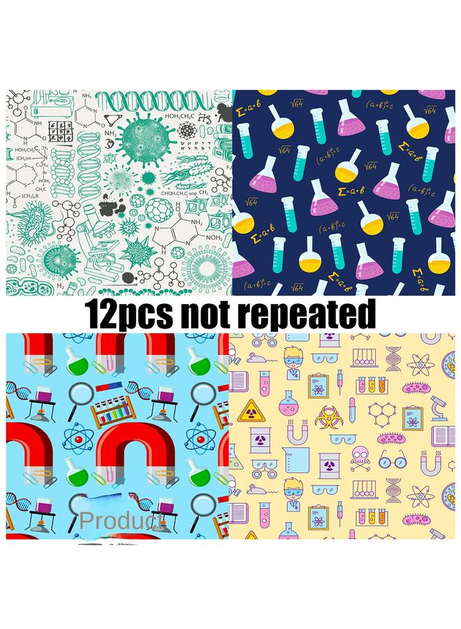 Bluejw Big Sale 12 Sheets/pack Of Scientific Experiment Material Paper-cut Base Paper Simple Fresh Ins Wind Background Paper American Style - Image 5