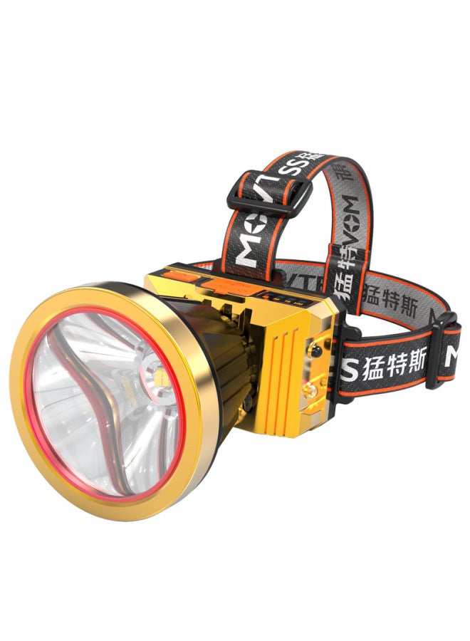 مصباح صيد ليلي قابل لإعادة الشحن LED عالي الإضاءة للاستخدام في الهواء الطلق واستكشاف المناجم - اللون: أبيض، مجموعة صندوق ملونة - Image 4