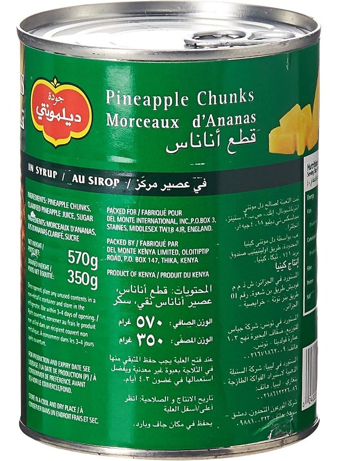 Del Monte Del Monte Pine Chunks In Syrup, 3 x 570 gm - Image 5