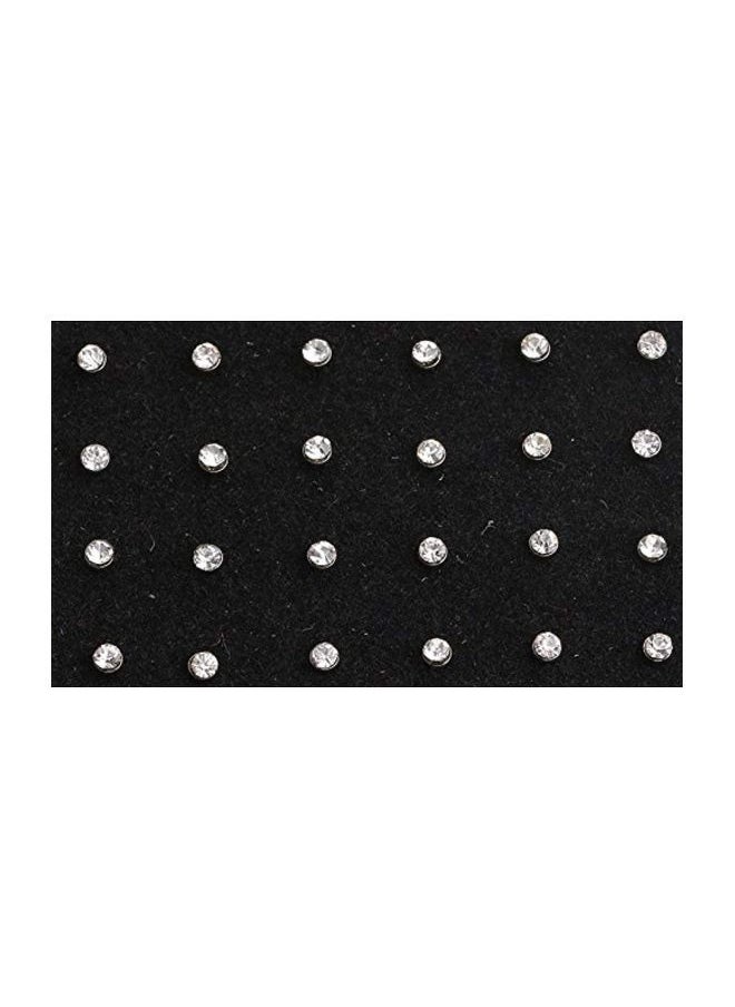 NIBEMINENT - 60-Piece Stainless Steel Rhinestone Studded Nose Ring - Image 1