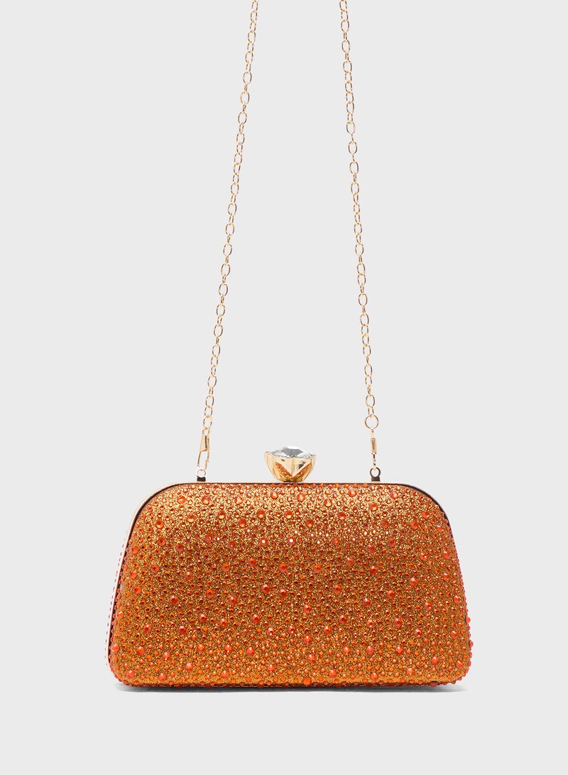 Khizana Rhinestone Beaded Embellished Clutch - Image 2