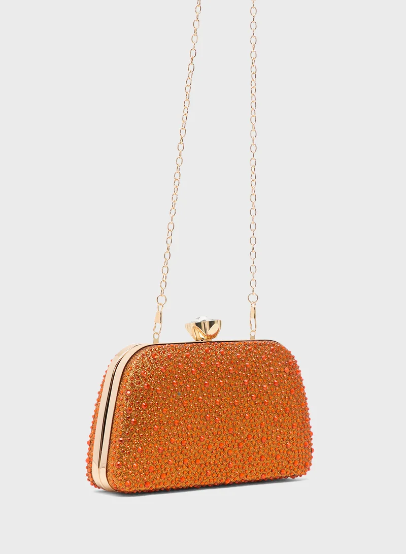 Khizana Rhinestone Beaded Embellished Clutch