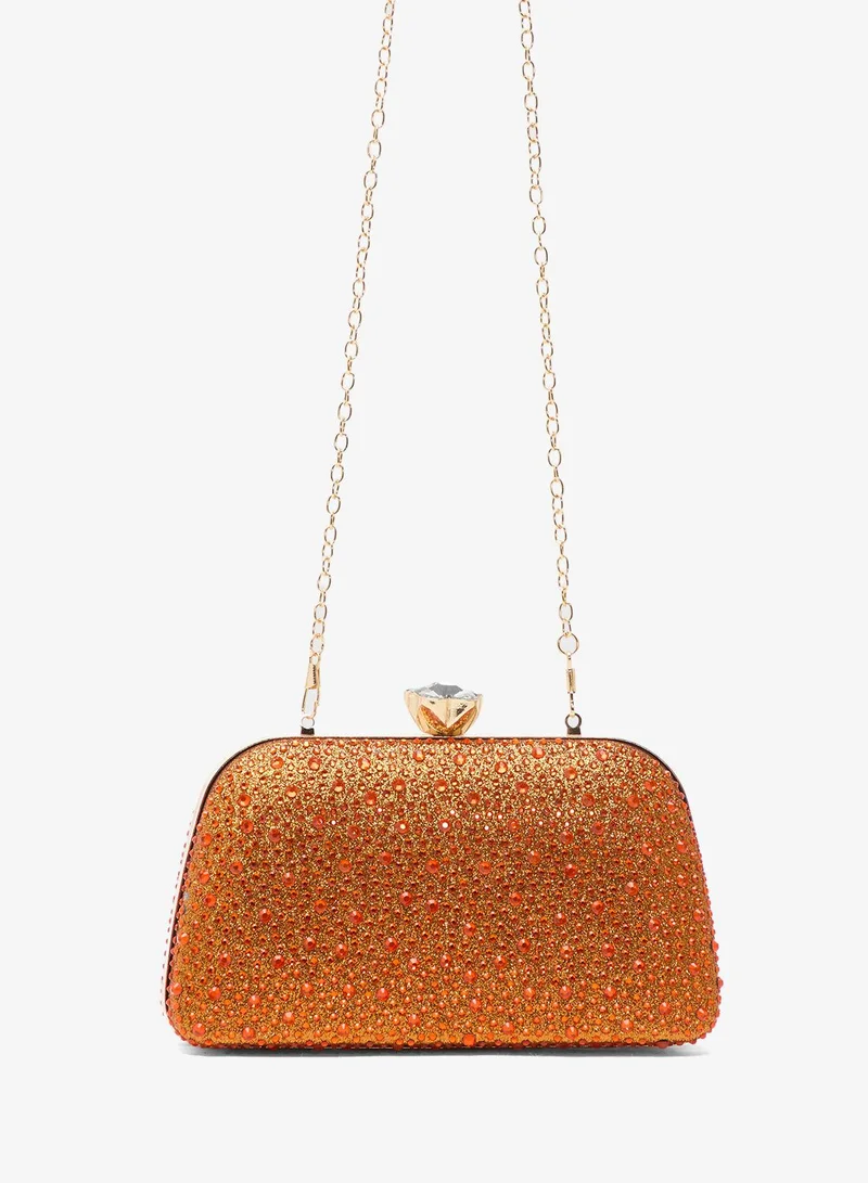 خزانة حقيبة يد مزينة بالخرز والراين