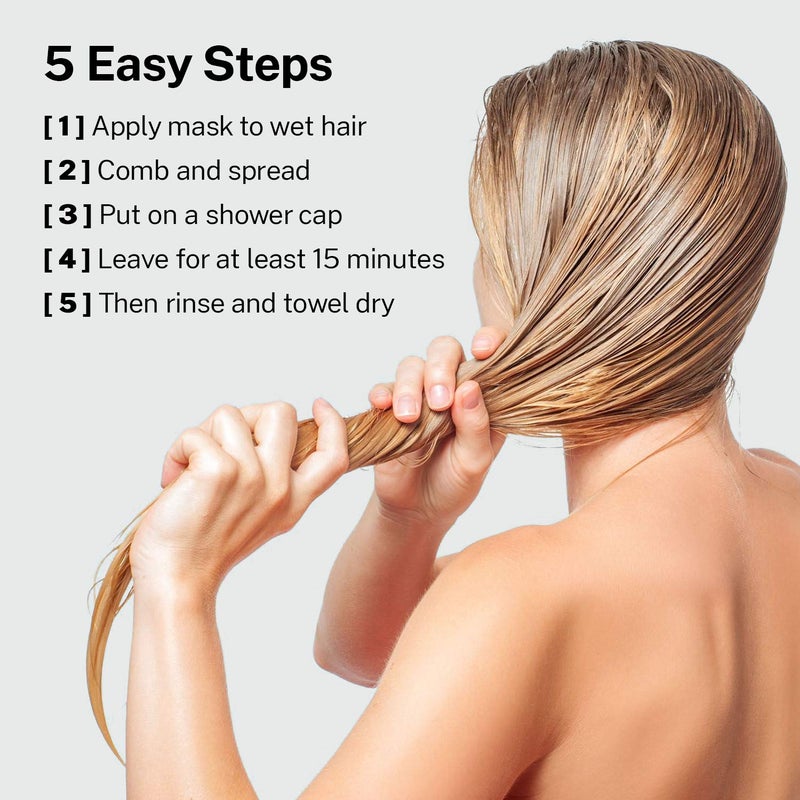 KERARGANIC Intensive Treatment Mask Argan Oil Enriched Keratin Hair Repair Treatment, 8oz - Image 4