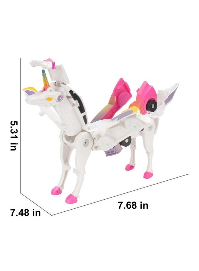 liluwushe FOTN Two Car Transform Unicorn，Unicorn Car Transformer Toy，Cars That Turn Into Unicor，for Transformer Toys Boys and Girls (Pink) - Image 2