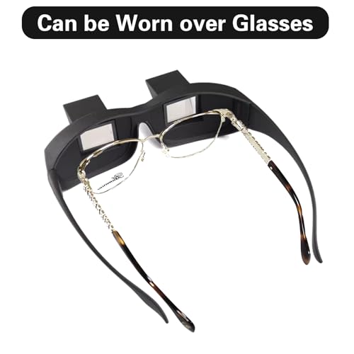 UXIETIN Crochet Glasses Horizontal High Definition Lazy Glasses Prism Periscope Looking Down for Crochet Reading and Watching TV for Seniors or Teenagers - Image 5