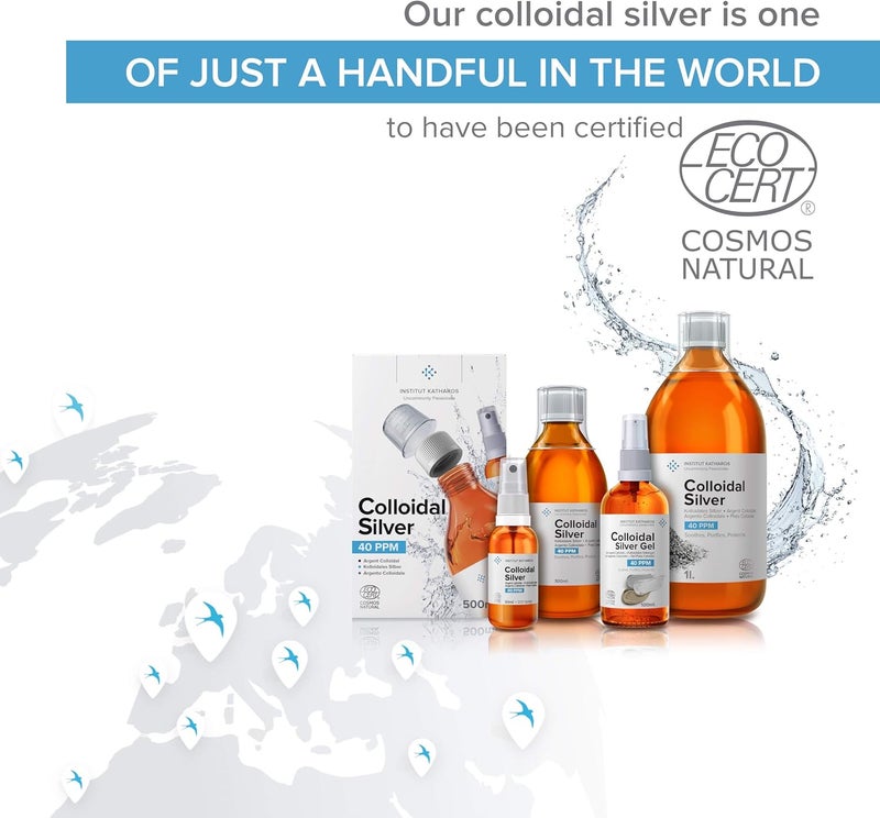 Institut Katharos Highest Purity Colloidal Silver 300mL 40 PPM Free Spray to Fill Superior Concentration Smaller Particles Better Results Certified by 3 Independent Laboratories Institut Katharos - Image 4