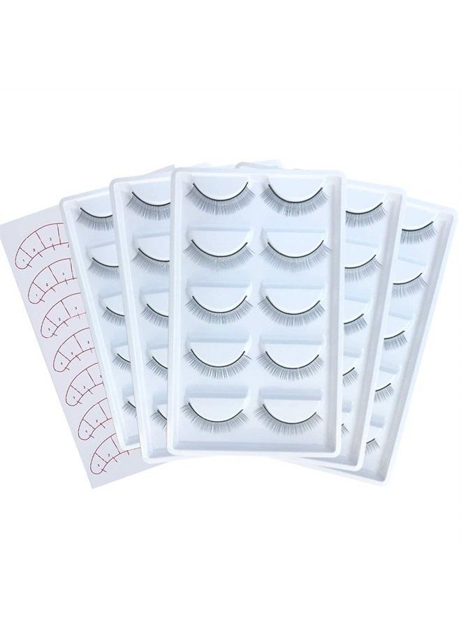 Obeyalash - OBEYA 25 Pairs Practice Lashes for Lash Extensions on Mannequin Head or Make Own Lashes, Training Lashes Mimic Natural Lashes Self Adhesive 8mm Practice Eyelash Strips, Gift 10 Pairs Lash Mapping - Image 1