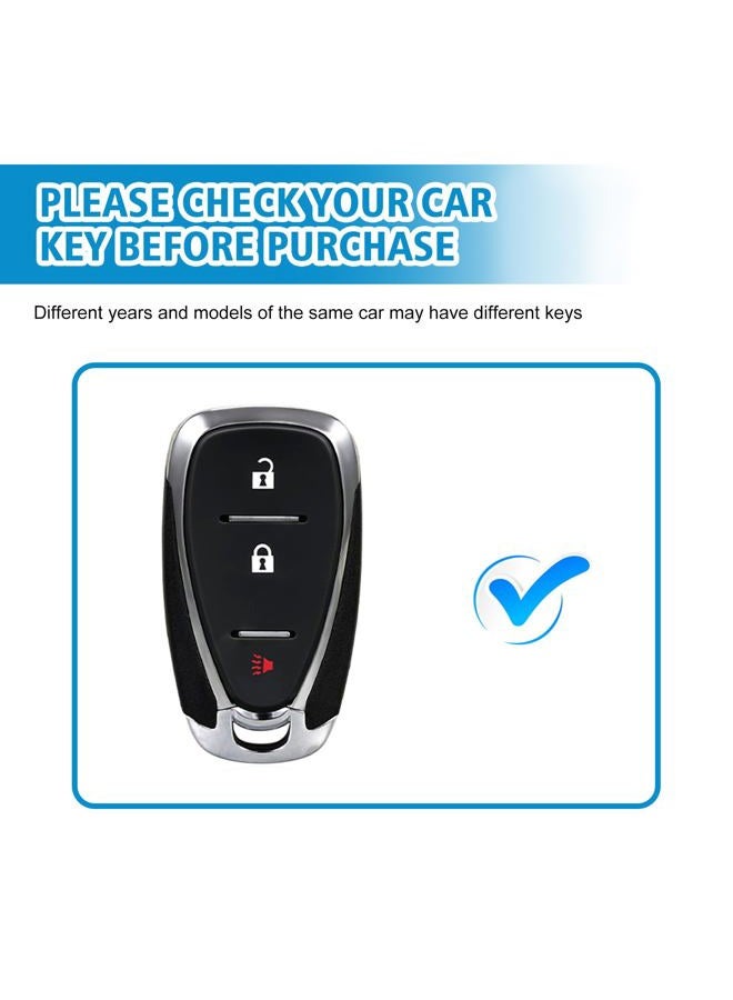 Rislobx 3 Button Key Fob TPU Shell for Chevy, Key Cover Compatible with 2016-2022 Chevy Spark Traverse Equinox, Sakura Pink, 3 Button Sakura Pink - Image 2