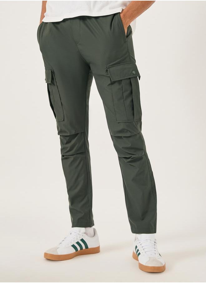 Fort Collins Men Solid Straight Leg Cargo Pants  - Image 3