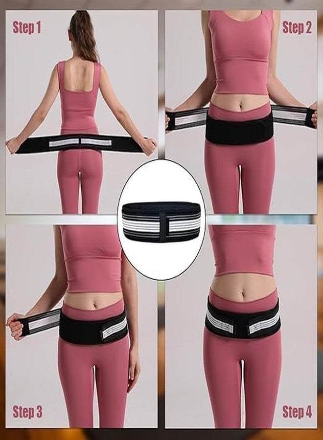 PRITASHABack Pain Belt UK - Lower Back Support Brace for Men and Women- Anti-Slip Sciatica Pain Relief Belt - Sacroiliac SI Joint Hip, Pelvic Belt - Back Pain Belt For Women - REGULAR SIZE (Black) - Image 5