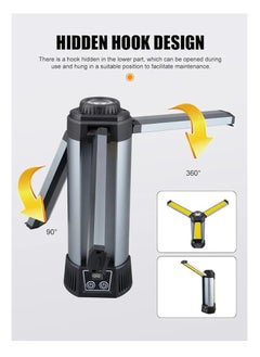 LIVVY Rechargeable LED Work Light with Stand, Portable Cordless Work Light 3-head, 500/1500/2500 Lumen, Camping Light with Detachable Tripod,  - Image 4