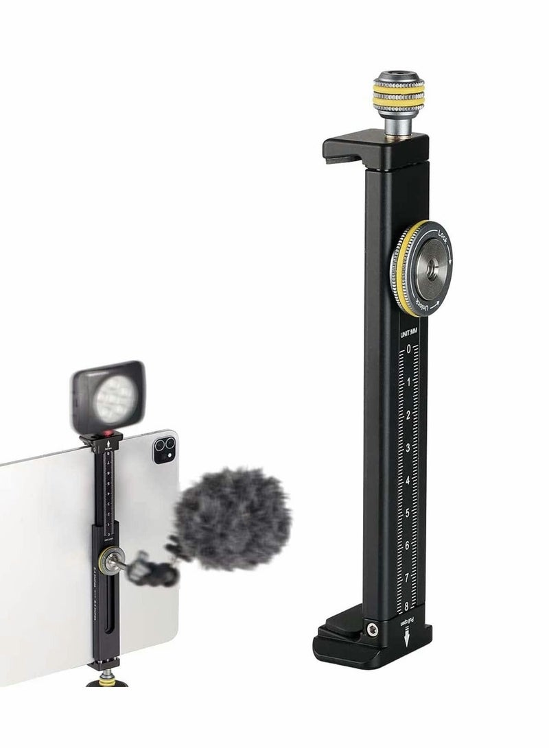 Y&D Aluminum Monitor Holder for Tripod Mount, Universal Phone Tablet Clamp Adapter Bracket with 1/4 inch Screw and Rail Tool Filming Live - Image 1