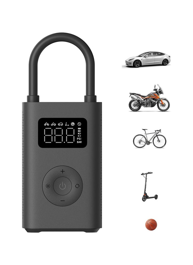 Xiaomi Portable Electric Air Compressor 2,Automatic Air Pump,150 PSI Fast Inflation with LCD Dual Screen for Car, Bicycle, Motorcycle, Ball, Bike, Balloon, Black  - Image 1