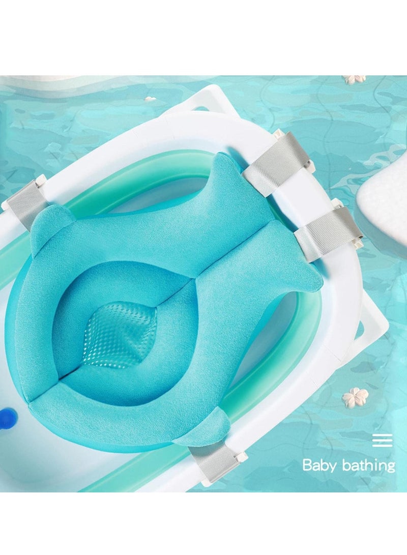 Baby Tub Seat, Soft And Comfortable Kids Bathing Seat, Lightweight And Portable Baby Bath Mat, Safe Durable Newborn Bath Tub For Toddlers Infants, (1pc, Blue) - Image 2