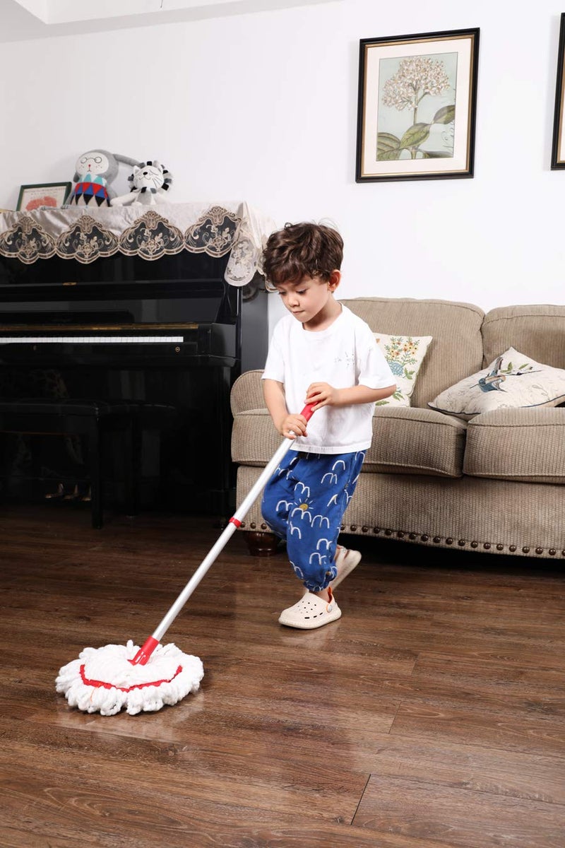 Xifando Mini Mop for Kids, Retractable, Removable, Little Helper's Small Cleaning Tool - Image 2