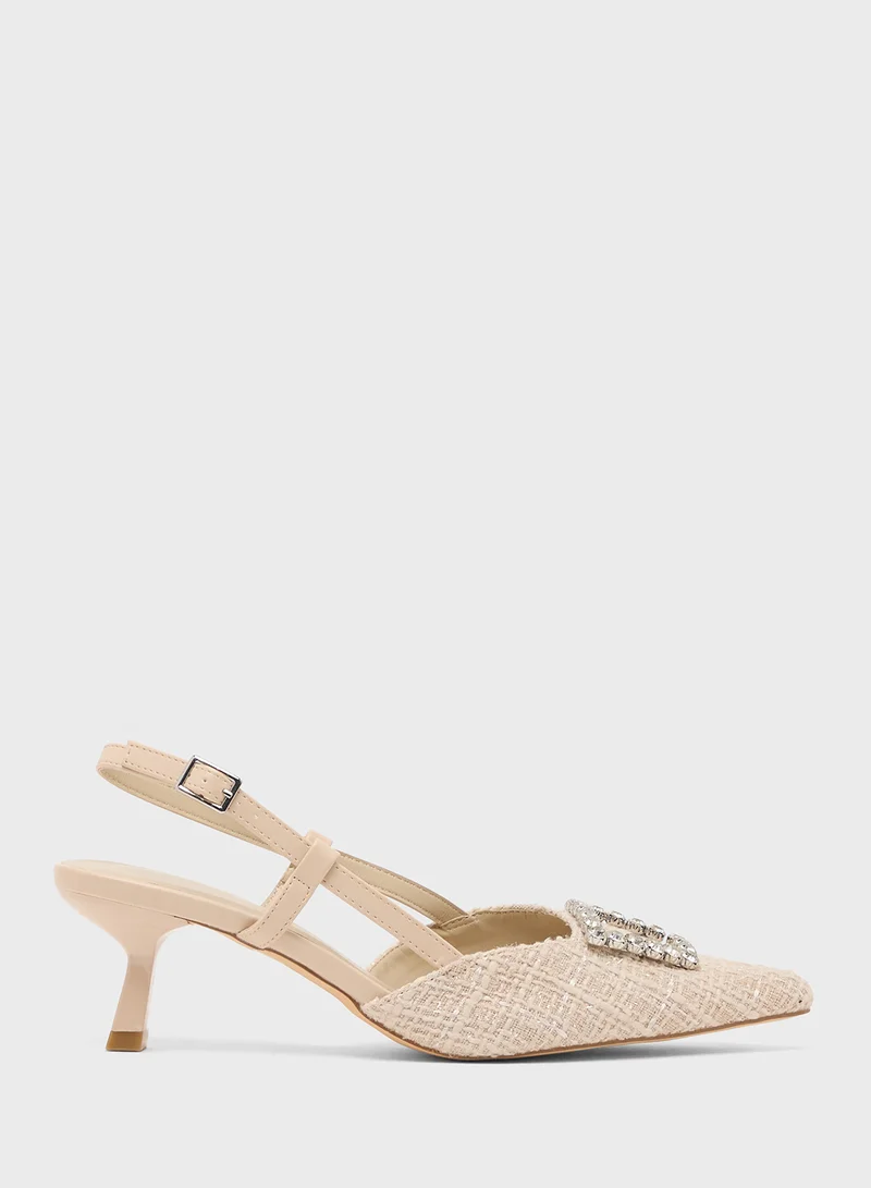 ترافل من نمشي Low Heeled Sling Back Pumps