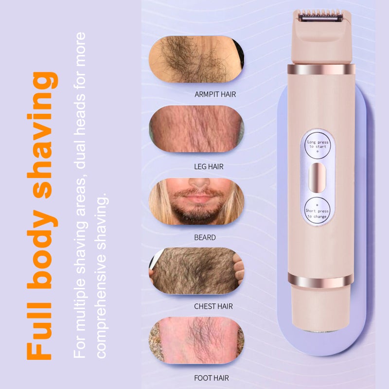 Double Head Electric Shaver Lip Hair Armpit Hair Shaver Private Intimate Epilator Leg Hair Trimmer - Image 5